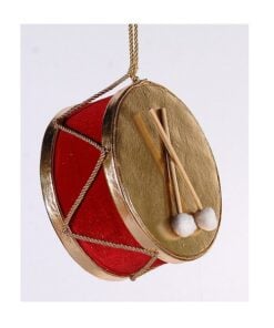 20Cm Red Drum Ornament