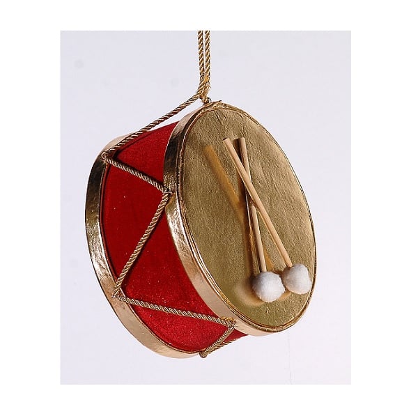 20Cm Red Drum Ornament 20Cm Red Drum Ornament