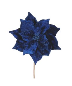 23Cm Dk Blue Poinsetia