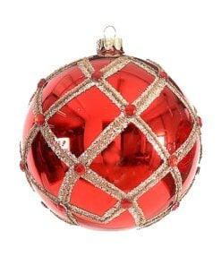 12Cm Glass Red Ball