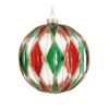 12Cm Red/Green Ball W/Squares 12Cm Red/Green Ball W/Squares