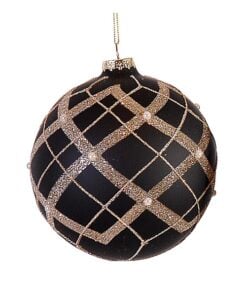 12Blck Ball W/Gold Stripe