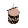 12 Black/White/Gold Drum Orn