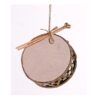 13Cm Black/Gold Drum Ornament