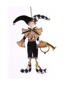 28 Blck/White/Gold Elf Trumpet