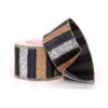 6.70 Black Gold Glitter Ribbon