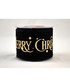 6Cm 9M Black Velvet Ribbon