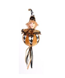 30 Blk/Whit/Gold Elf Ornament
