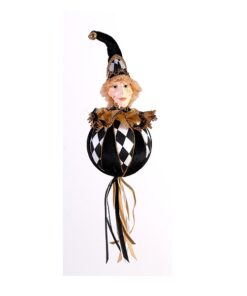 30 Black/Gold Elf Ornament Bal