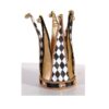 30Cm Black/Gold Jester Crown