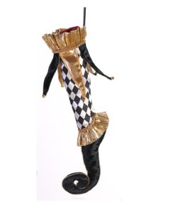 43 Blak/White/Gold Jester Boot
