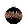 12 Glass Black Ball Gold Stras