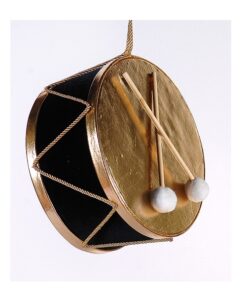30Cm Black/Gold Ornament