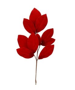 72 Red Velvet Leave Spray
