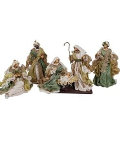Nativity Set Green/Gold