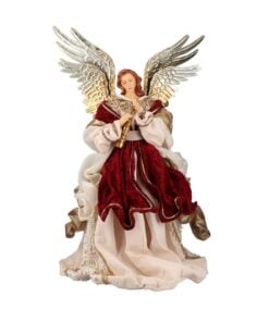 Nativity Angel 23X20X36-Rd/Gd