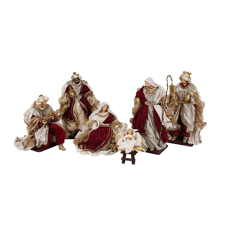 Nativity Set Red/Gold Nativity Set Red/Gold