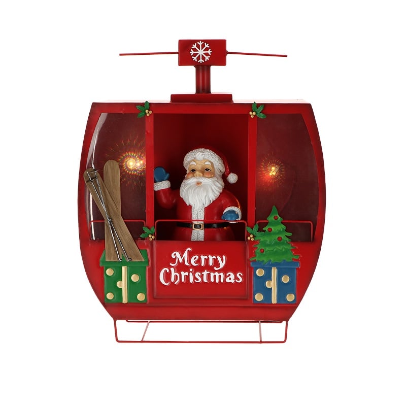 Santa Car Metal 46X17 Led-Mult Santa Car Metal 46X17 Led-Mult