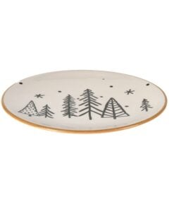 Plate Xmas Tree 24Cm