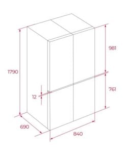 Teka Side by Side Fridge 487 Liters Teka Fridge 488 Liters