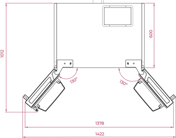 RMF-74830-drawing4 Teka Side by Side Fridge 487 Liters