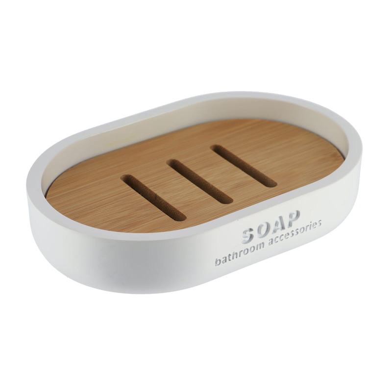 I126242 Polyresin White Bathroom Set