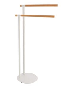 Towel Rack 2 Bars White
