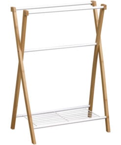 Towel Rack 3 Bars White