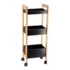 Sideboard Wheels Shelves Black