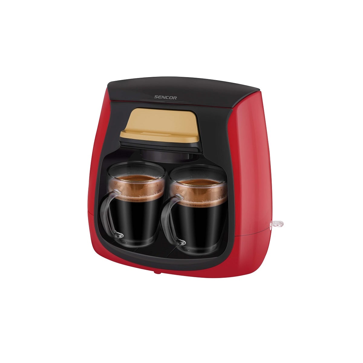 kavovar_diecut Sencor Coffee Maker Double Cup red