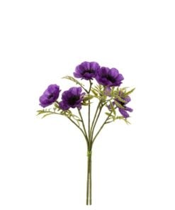 Bouquet Poppy Plastic Purple