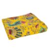 Plaid Beach Mat Flowers Yellow