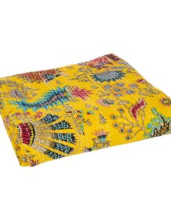 Plaid Beach Mat Flowers Yellow