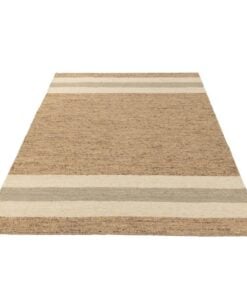 Rug Mottled With Stripes Wool Mix