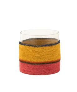 Tealight Holder Round With Stripes