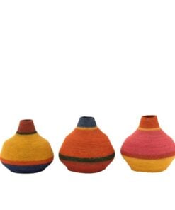 Vase Stripes Seagrass 3 Assorted