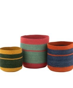 Set Of 3 Baskets Round