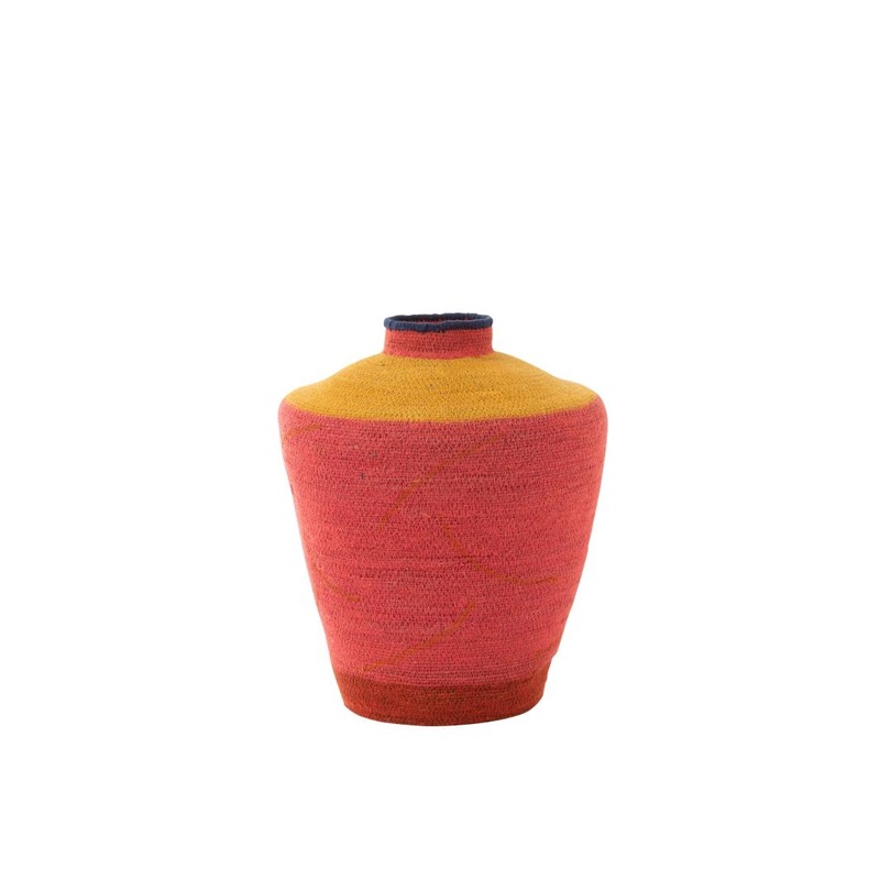 I127430 Vase Stripes Curves Seagrass