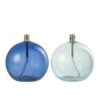 Oil Lamp Glass Blue 2 Assorted