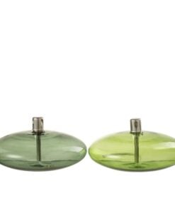 Oil Lamp Low Glass 2 Assorted