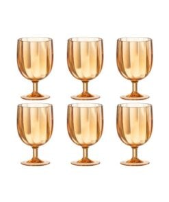 Box Of 6 Wine Glass Plactic