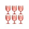 Box Of 6 Wine Glass Plactic