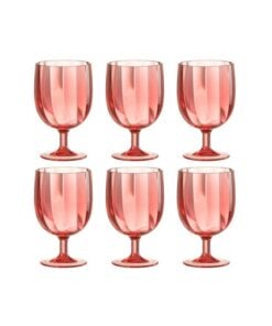 Box Of 6 Wine Glass Plactic