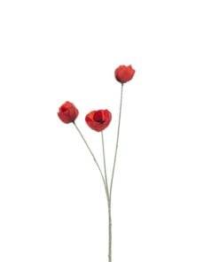 Poppy Spray Artificial Red