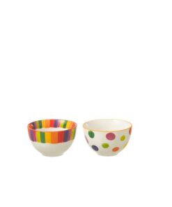 Box Of 4 Bowl Polka 2 Assorted