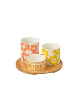 Set Of 3 Appetizer Set With Tray