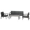 Pavane Sofa Set 5S Graphite Pavane Sofa Set 5S Graphite