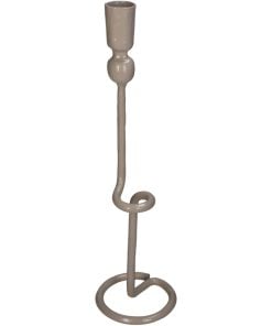 Candle Stick Iron Beige