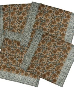 Napkin Flower Cotton Brown BAG/4