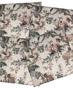 Napkin Floral Cotton Brown BAG/4